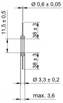 Thermal Fuse P-5A-F Series AC 250V 5A / 84°C ... 150°C